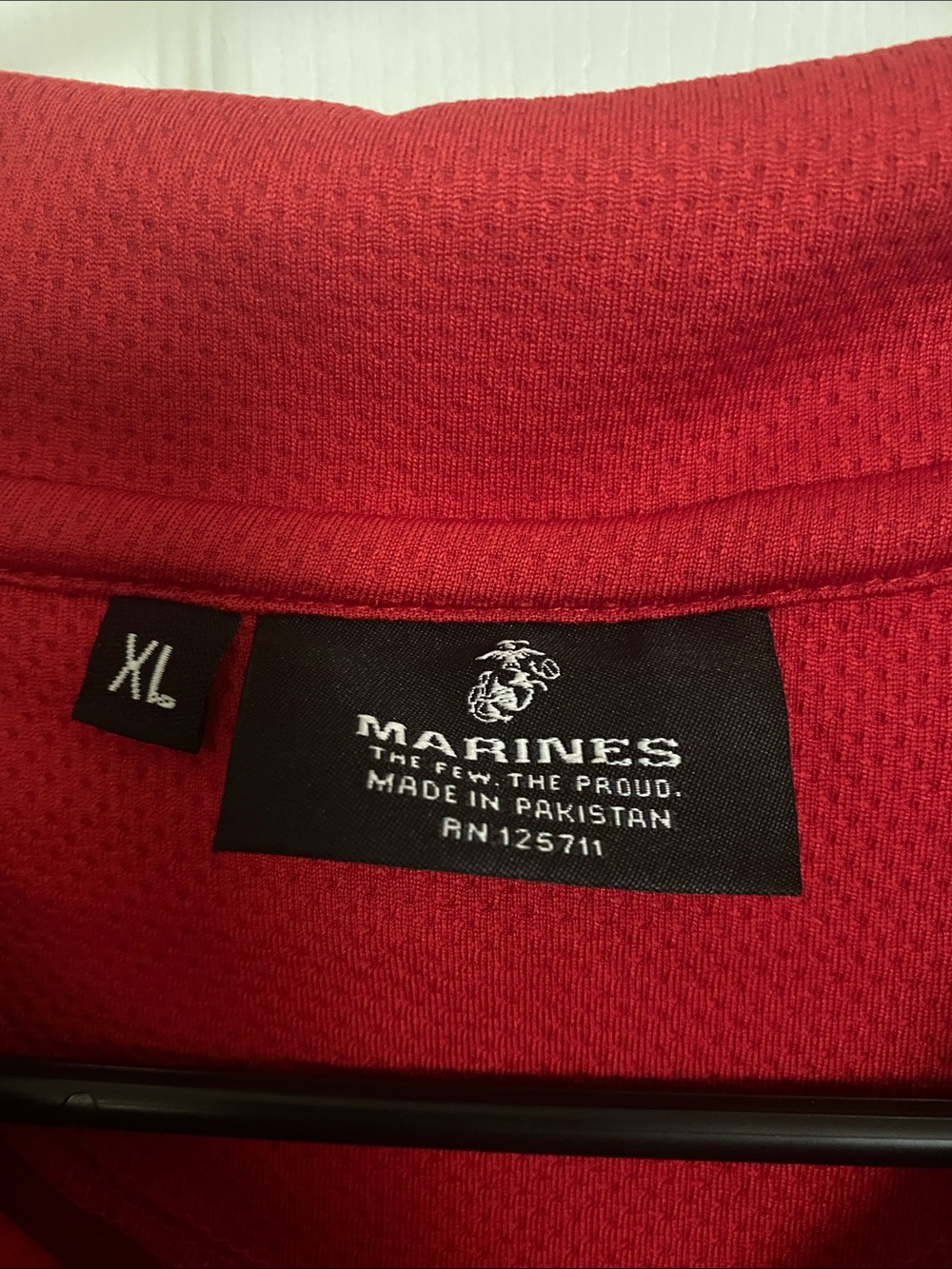 United States Marine Corps Red Polo Shirt with Black Panels - Picture 2 of 5
